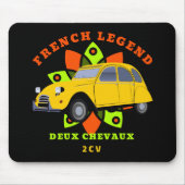 Oldtimer Französische Legende 2cv Deux Chevaux Mousepad (Vorne)