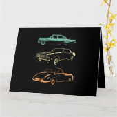 Oldtimer - Grafik Retro der 80er & 90er Karte (Gelbe Blume)