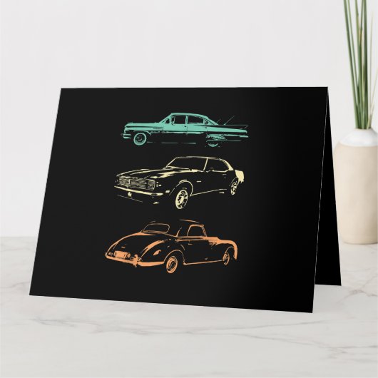 Oldtimer - Grafik Retro der 80er & 90er Karte (Vorderseite)