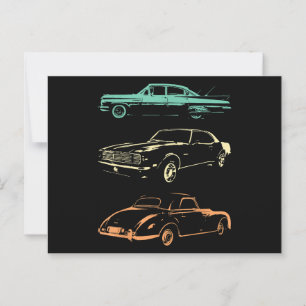 Oldtimer - Grafik Retro der 80er & 90er Postkarte