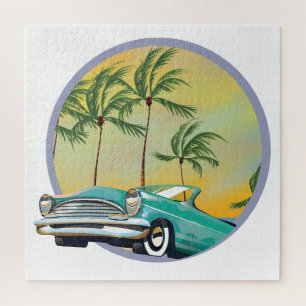 Oldtimer im Abendlicht Puzzle