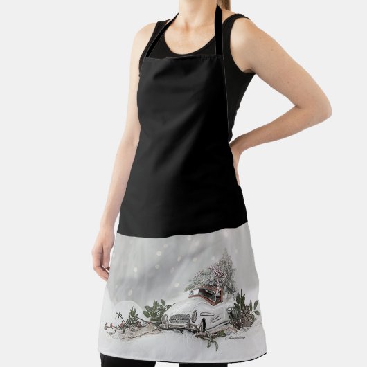 Oldtimer im Schnee Schürze (InSitu)