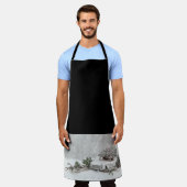 Oldtimer im Schnee Schürze (Getragen)