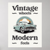 Oldtimer in Retro-Farben. Poster (Vorne)