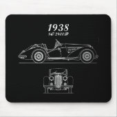 Oldtimer Italienisch Alfa Romeo 8C 2900 Mousepad (Vorne)