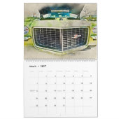 Oldtimer-Kalender im Aquarell-Stil Kalender (Mär 2027)