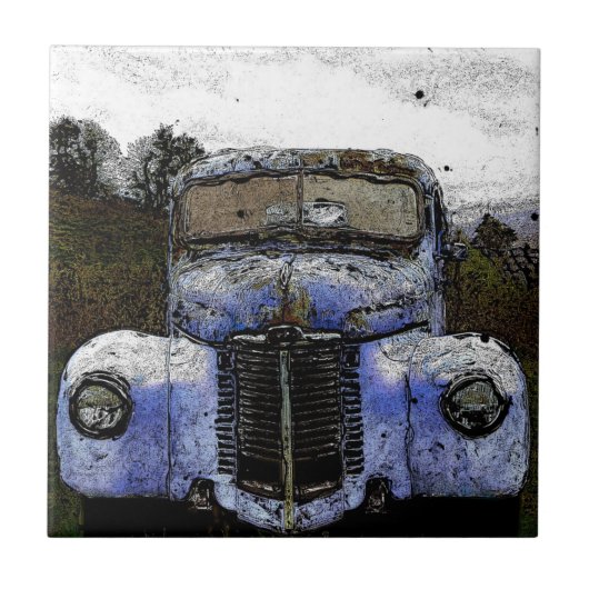 Oldtimer-LKW Fliese (Vorderseite)