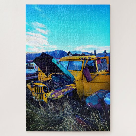 Oldtimer-LKW Puzzle (Vertikal)