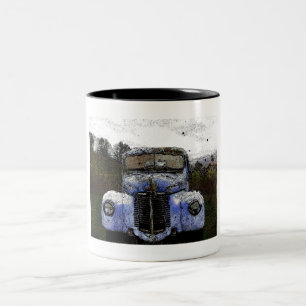 Oldtimer-LKW Zweifarbige Tasse