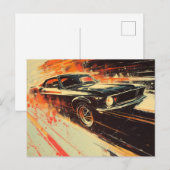 Oldtimer-Malerei Postkarte (Vorne/Hinten)