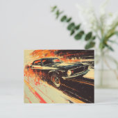 Oldtimer-Malerei Postkarte (Stehend Vorderseite)