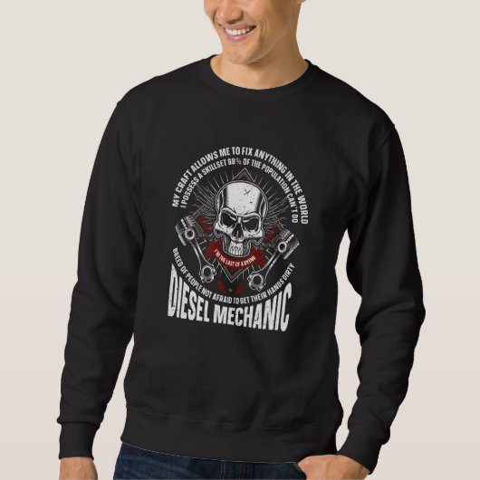Oldtimer-Mechaniker Dieselmechaniker Sweatshirt (Vorderseite)