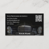 Oldtimer Mercedes Benz historischer Autoverwahrer Visitenkarte (Rückseite)