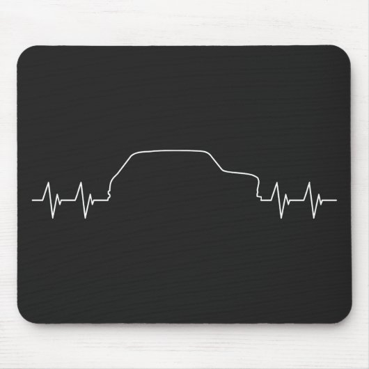 Oldtimer Mini Englischer Klassiker Herzschlag Mousepad (Vorne)