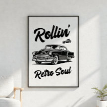 Oldtimer mit Typografie