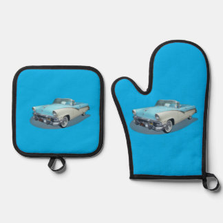 Oldtimer Ofenhandschuh & Topflappen-Set