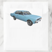 Oldtimer Opel Rekord Rechteckiger Aufkleber (Tasche)