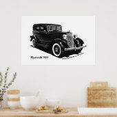 Oldtimer-Plakat Poster (Küche)