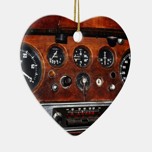 Oldtimer-Radio und -Instrumente Keramikornament (Rechts)