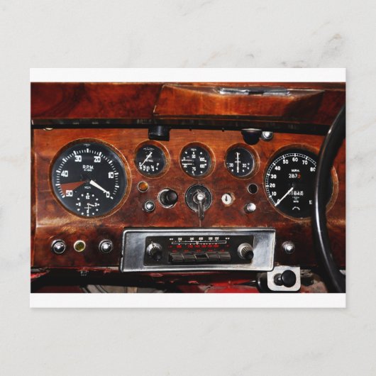 Oldtimer-Radio und -Instrumente Postkarte (Vorderseite)