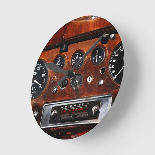 Oldtimer-Radio und -Instrumente Runde Wanduhr (Winkel)
