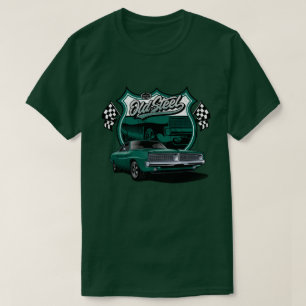Oldtimer-Rennmuster aus Stahl T-Shirt