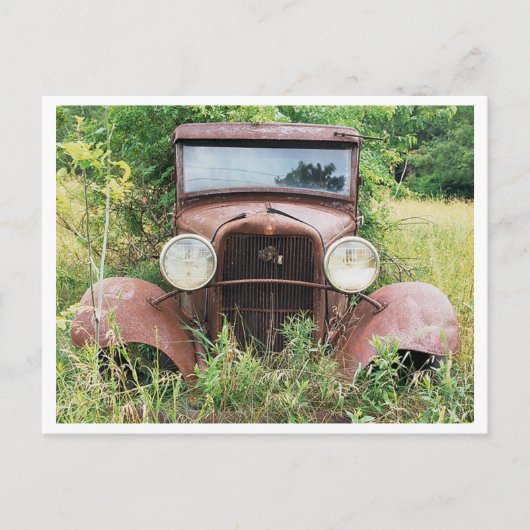 Oldtimer-Rostlaube-Fotografie Postkarte (Vorderseite)