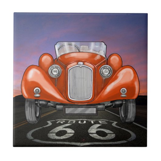 Oldtimer - Route 66 - SRF Fliese (Vorderseite)