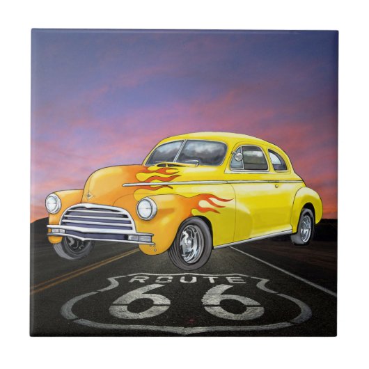 Oldtimer - Route 66 - SRF Fliese (Vorderseite)