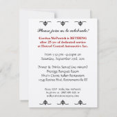 Oldtimer-Ruhestands-Party klassisches Hotrod Auto Einladung (Rückseite)