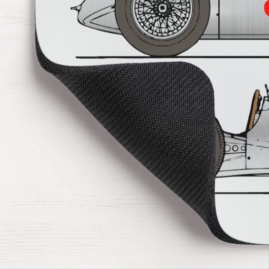 Oldtimer Silver Arrow Deutschland 1939 Auto-Gewerk Mousepad (Ecke)