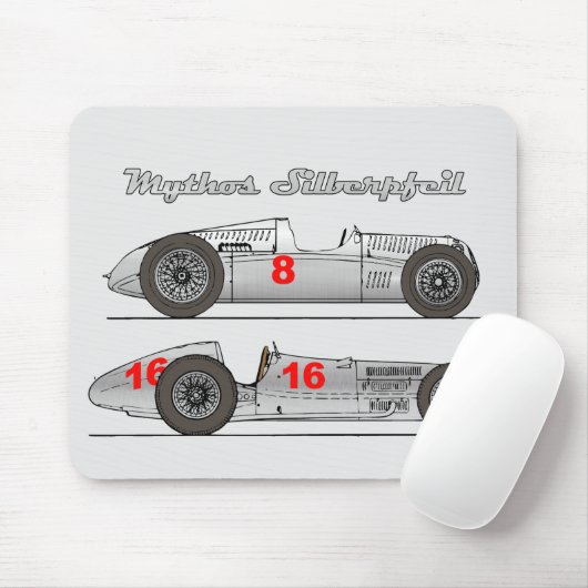 Oldtimer Silver Arrow Deutschland 1939 Auto-Gewerk Mousepad (Mit Mouse)