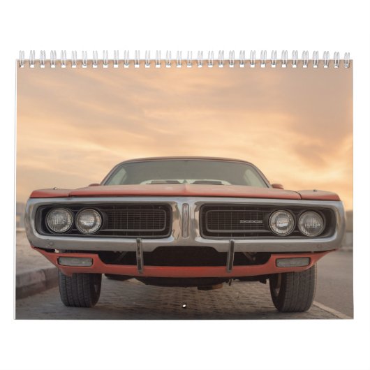 Oldtimer-Sonnenuntergangsansicht Kalender (Titelbild)