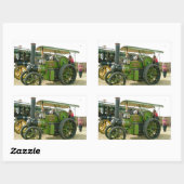 Oldtimer-Traktor Rechteckiger Aufkleber (Blatt)