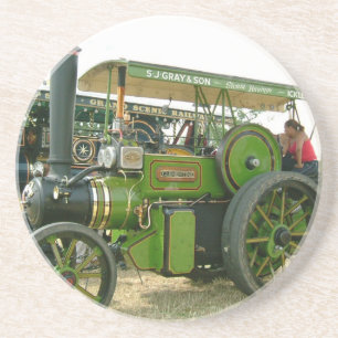 Oldtimer-Traktor Sandstein Untersetzer