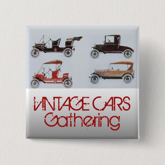 Oldtimer-Treffen Klassisches Auto Button (Vorderseite)