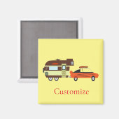 Oldtimer und Wohnwagen Thunder_Cove Magnet (Vorderseite/Rückseite)