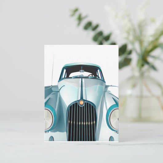 Oldtimer-Vintages Auto Postkarte (Stehend Vorderseite)