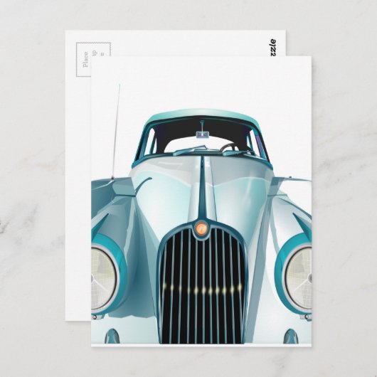 Oldtimer-Vintages Auto Postkarte (Vorne/Hinten)