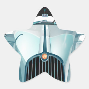 Oldtimer-Vintages Auto Stern-Aufkleber