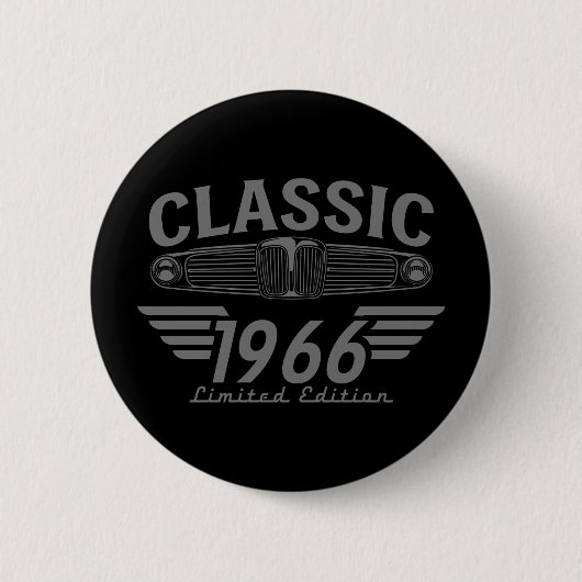 Oldtimerliebhaber 1966 Hergestellt 1966 60. Geburt Button (Vorderseite)