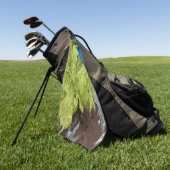 Öle aus Kalkgrün, Blau und Brot Golfhandtuch (Gras)