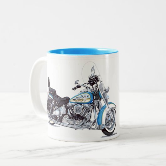 Ole Blue Coffee Tasse (Vorderseite Links)