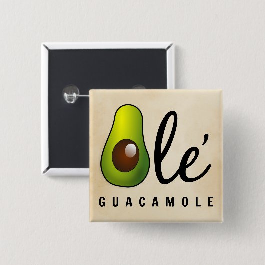 Ole Guacamole Avocado Spaß Button (Vorne & Hinten)