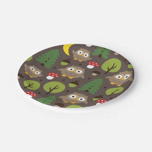 Öle in der Waldpapierplatte Pappteller (Schrägansicht)