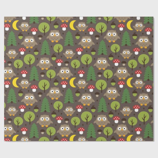 Öle in Waldhüllen Geschenkpapier (Flach)