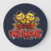 Ole mis huevos 2 große wanduhr (Vorderseite)