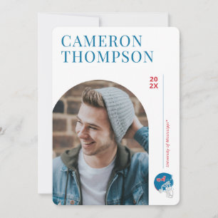 Ole Miss Football Helm   Hellblau Einladung