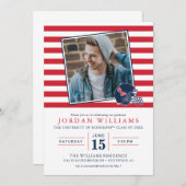 Ole Miss Football Helmet | Dunkelblau Ankündigung (Vorne/Hinten)