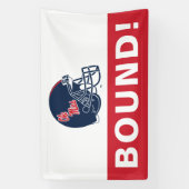 Ole Miss Football Helmet | Dunkelblau Banner (Vertikal)